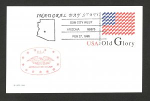 UNITED STATATES-USA- POSTCARD-STATIONERY-INAUGRAL DAY-1995.