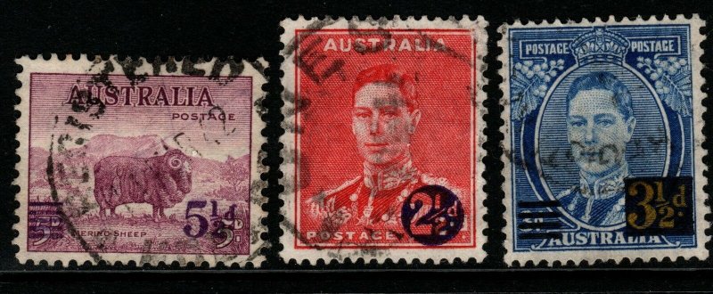 AUSTRALIA SG200/2 1941 SURCHARGES FINE USED