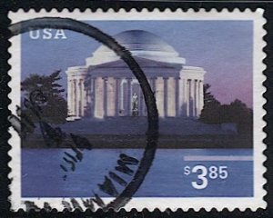 US 2002 Sc 3647  $3.85 Priority Mail - Jefferson Memorial Used VF