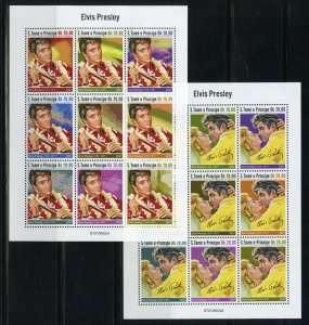 SAO TOME 2021 ELVIS PRESLEY  SET OF FOUR  SHEETS MINT NEVER HINGED