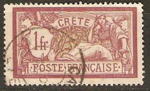 France Off Crete 13 Cer 13 Used VF 1902 SCV $22.00