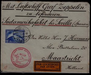 Germany/Spain/France/Netherlands Zeppelin cover 18.5.30