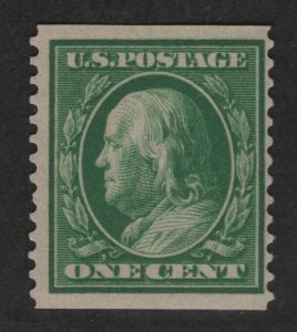 US Sc#387 M/NH/F-VF, coil stamp, Cv. $400