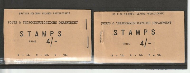 British Solomon Islands, 1959 Booklets, 4/- both Right & Left stapled SG SB1