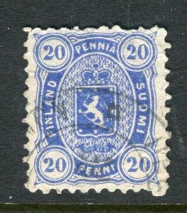 FINLAND; 1875-81 classic Helsingfors print issue fine used Shade of 20p.