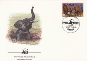 Uganda - African Elephant , FDC - (1590)