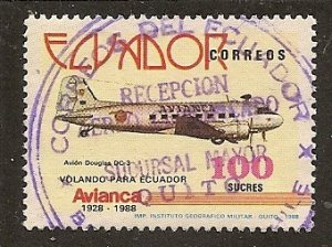 Ecuador   Scott   1167   Plane     Used