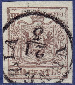 Lombardy-Venetia - 1850 - Scott #5 - used - Coat of Arms