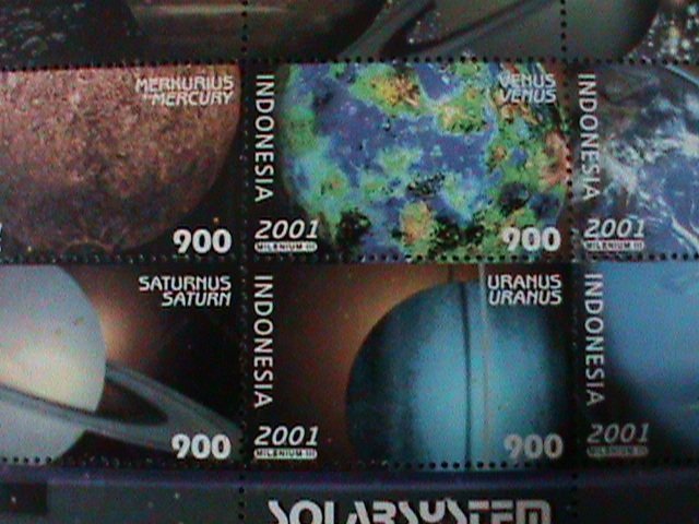 ​INDONESIA-2001 SC# 1927K-SOLAR SYSTEM-MNH -SHEET VF WE SHIP TO WORLDWIDE