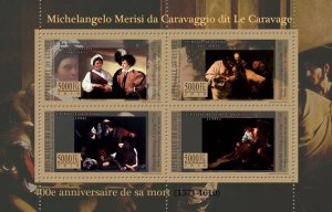 GUINEA - 2010 - Caravaggio - Perf 4v Sheet - Mint Never Hinged