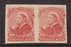 Canada #46 VF/NH Imperforate Pair