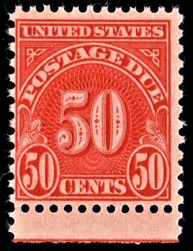 US J86 MNH F 50 Cent Postage Due Perforated 11 X 10-1/2