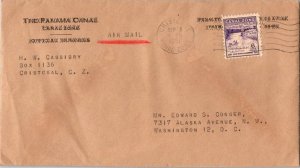 Canal Zone 6c Gold Rush 1951 Cristobal, Canal Zone Airmail to Washington, D.C.
