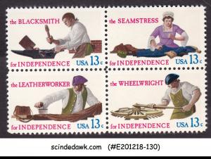 UNITED STATES USA - 1977 SKILLED HANDS FOR INDPENDENCE SE-TENANT 4V MNH