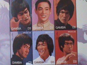 GAMBIA-1996-SC#1737- MOVIE STAR-BRUCE LEE-CHINA'96 STAMP SHOW-MNH SHEET-VF