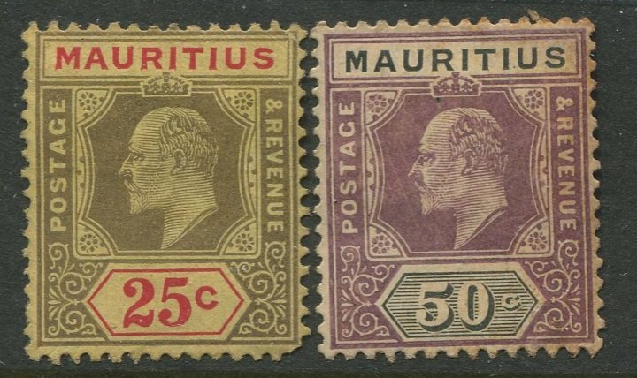 STAMP STATION PERTH Mauritius #146-147 KEVII Definitive Mint CV$6.00