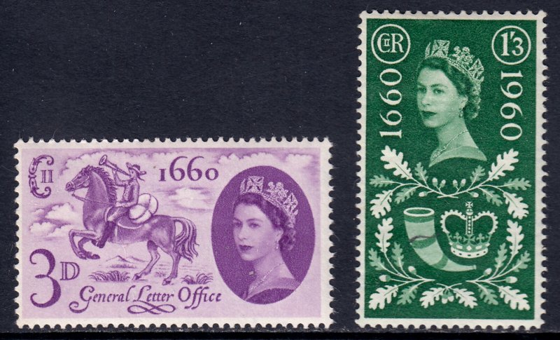 Great Britain - Scott #375-376 - MH - Light crease - SCV $4.00