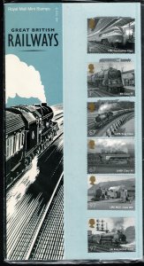 G.B. QE II 2010 GREAT BRITISH RAILWAYS PRESENTATION PACK P.O. No. 445 SUPERB