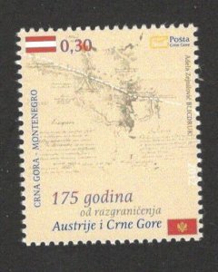 MONTENEGRO-MNH STAMP-175 YEARS SINCE THE DEPARTURE OF AUSTRIA AND MONTENEGR-2012