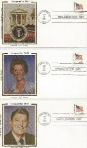 Reagan Inaugural cover set Colorano 9 covers