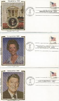 Reagan Inaugural cover set Colorano 9 covers