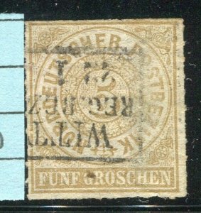 GERMANY; NORTHERN STATES 1860s classic early issue used 5g. value