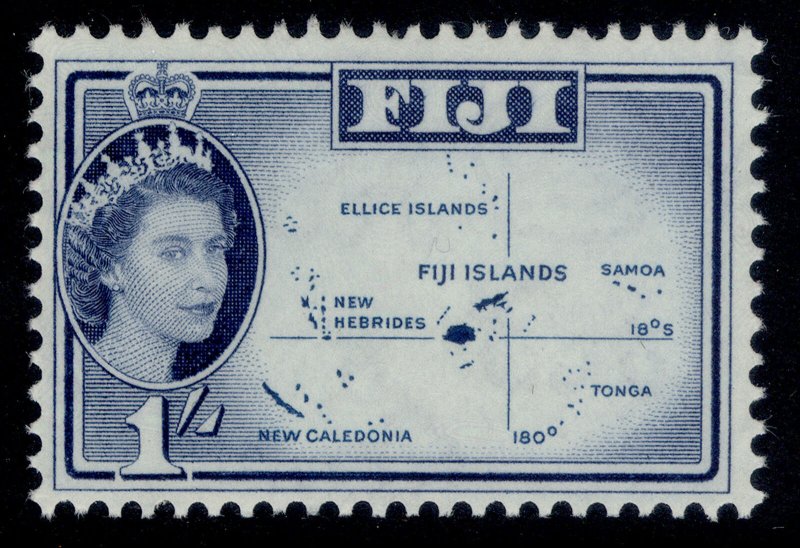 FIJI QEII SG306, 1s light blue & blue, NH MINT.
