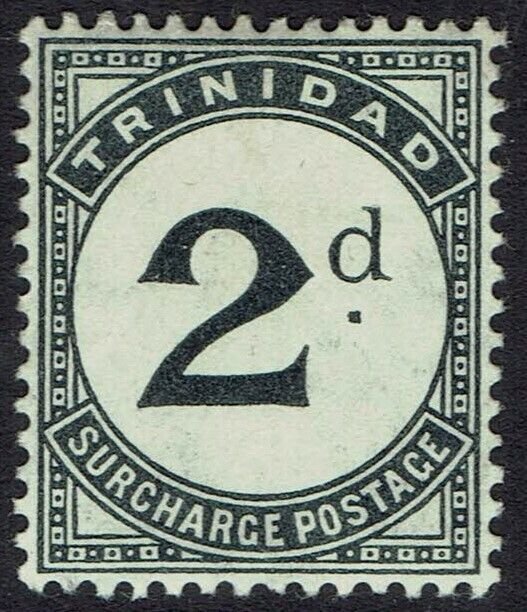 TRINIDAD 1905 POSTAGE DUE 2D WMK MULTI CROWN CA