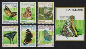 Benin Butterflies 6v+MS 1996 MNH SG#1361-MS1367