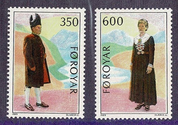 Faroe Islands #189-90 MNH cpl costumes