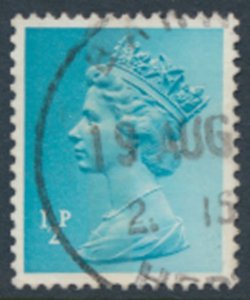 GB  Machin ½p X843 1 band  Used SC# MH22  see scans & details