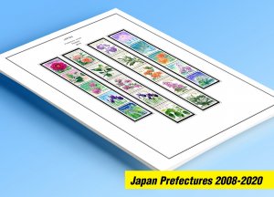 COLOR PRINTED JAPAN PREFECTURES [FURUSATO] 2008-2020 STAMP ALBUM (126 ill.pages)