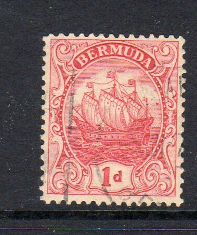 BERMUDA #83  1928  1p  CARAVEL     MINT  VF NH  O.G  aa