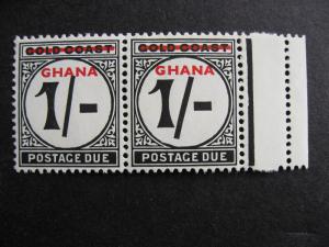 GHANA J5 pair MH with the shilling mark error, check it out!!