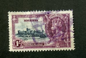 NIGERIA  SCOTT #37 1935 SILVER JUBILEE USED-SCOTT $47.50