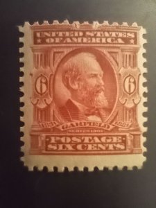 *REDUCED* Sc# 305 MNH-OG 1903 6c Garfield claret F/VF!
