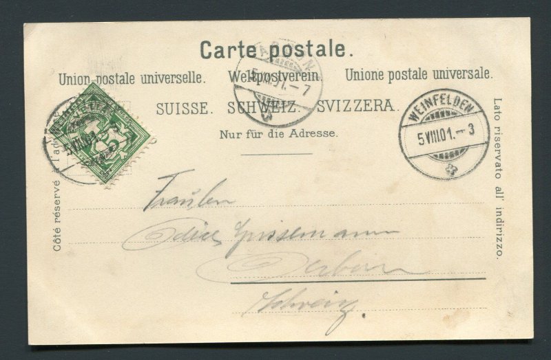 1901 Postcard Weinfelden, Switzerland