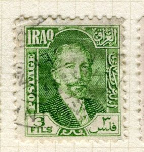 IRAQ; 1932 early Faisal new currency issue fine used Shade of 3f. value