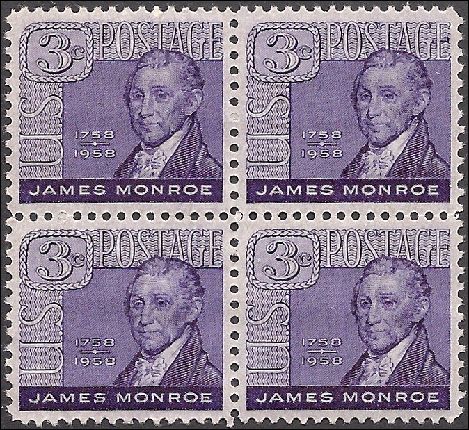 1105 Mint,OG,NH... Block of 4... SCV $1.00... VF/XF