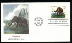 US 3079 Prehistoric Animals - Mastodon UA Fleetwood cachet FDC