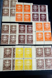 Croatia Revenue Stamps over 90 Most in Blocks on Stock Pages