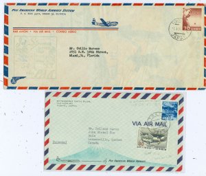 JAPAN LOT of (2) AIRMAIL COVERS...VERY NICE