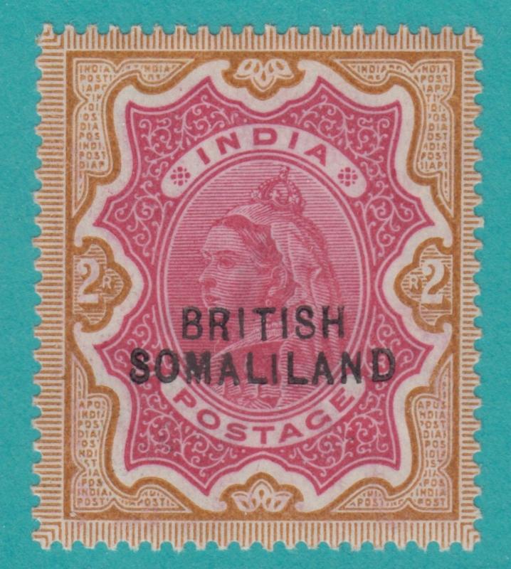 SOMALILAND PROTECTORATE 17D SG 22A MINT HINGED OG * CURVED OVERPRINT  CV £850