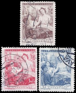 Czechoslovakia 1948 Sc 343-45 CTO VF