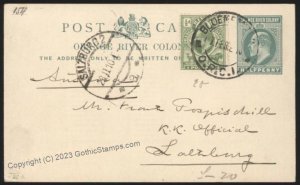 British 1910 KEVII Orange River Colony South Africa Salzburg Austria Cov G112423