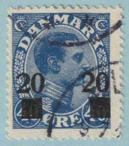 DENMARK 177  USED - 20 ORE ON 40 ORE BLUE KING CRISTIAN X