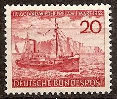 Germany  690 Mint OG 1952 Return of Heligoland, Ship