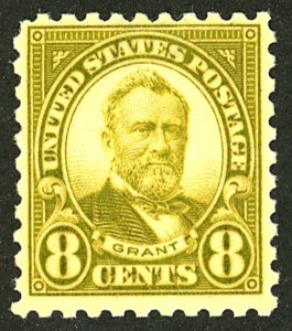 U.S. #589 MINT OG NH THIN