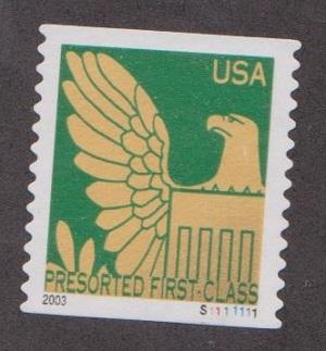 US #3796 Eagle Used PNC Single Plate #S1111111