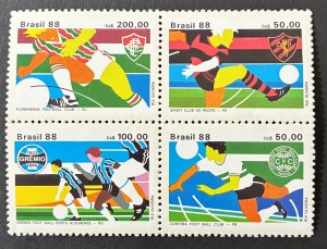 Brazil 1988 #2149a, Soccer Clubs, MNH.